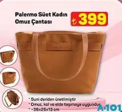 PALERMO SÜET KADIN OMUZ ÇANTASI